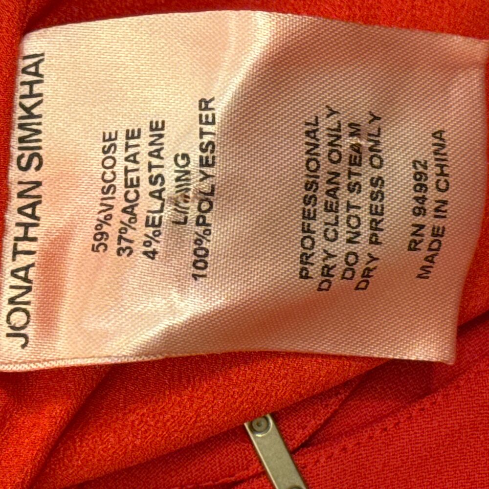 Jonathan Simkhai Product Cut-out Flounce Hem Sheath Dress Small size 4 - Picture 6 of 7